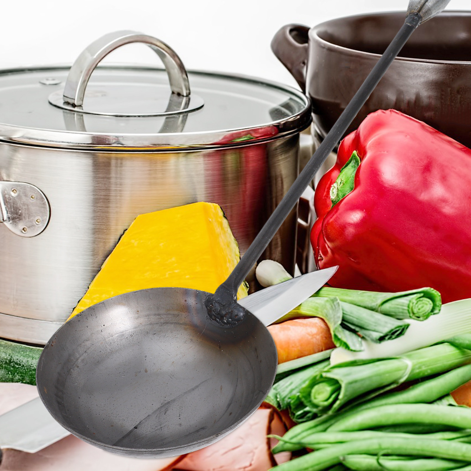 Iron Wok Ladle Long Handle Sou - Home Cooking Utensil Set 评论和价格