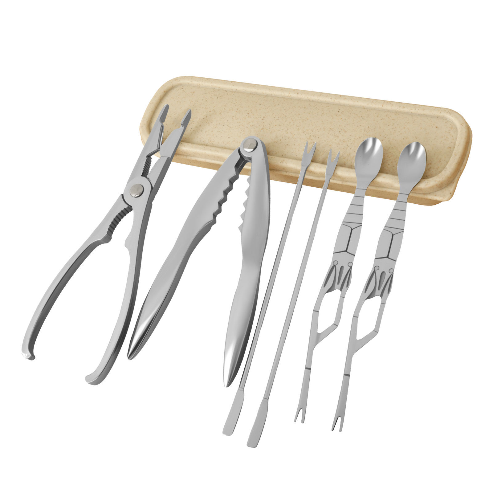 6/9/12Pcs Stainless Steel Seaf - Home Cooking Utensil Set 评论和价格
