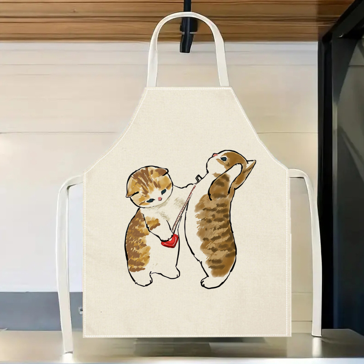 1pc Cute Cats Playing Apron Li - Home Cooking For Cats 评论和价格