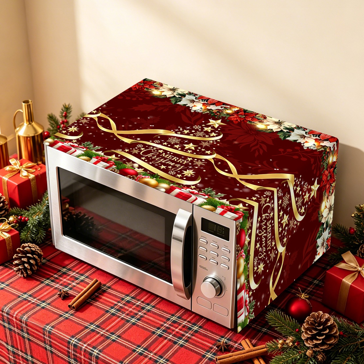 1pc Christmas Oven Dust Cover  - Home Cooking Appliances 评论和价格