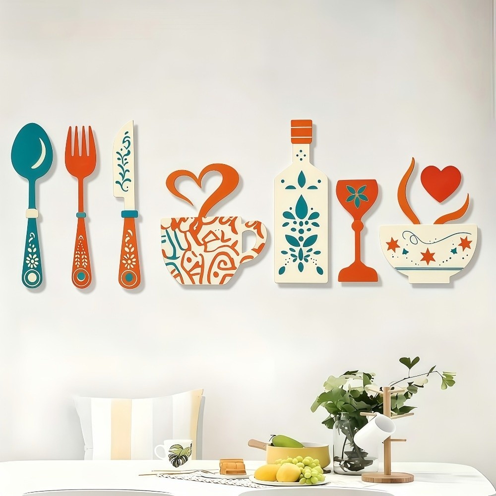 Vintage Wood Floral Kitchen Ut - Home Cooking Utensil Set 评论和价格