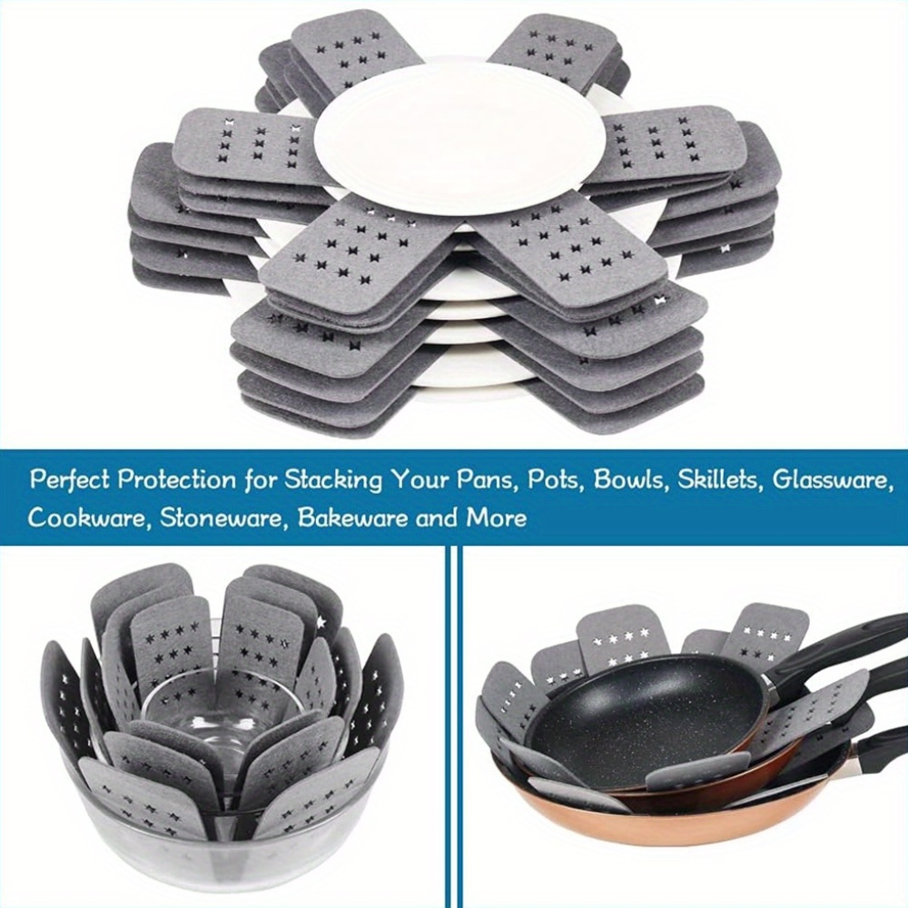 12pcs Pan Pot Protectors Set L - Home Cooking Utensil Set 评论和价格