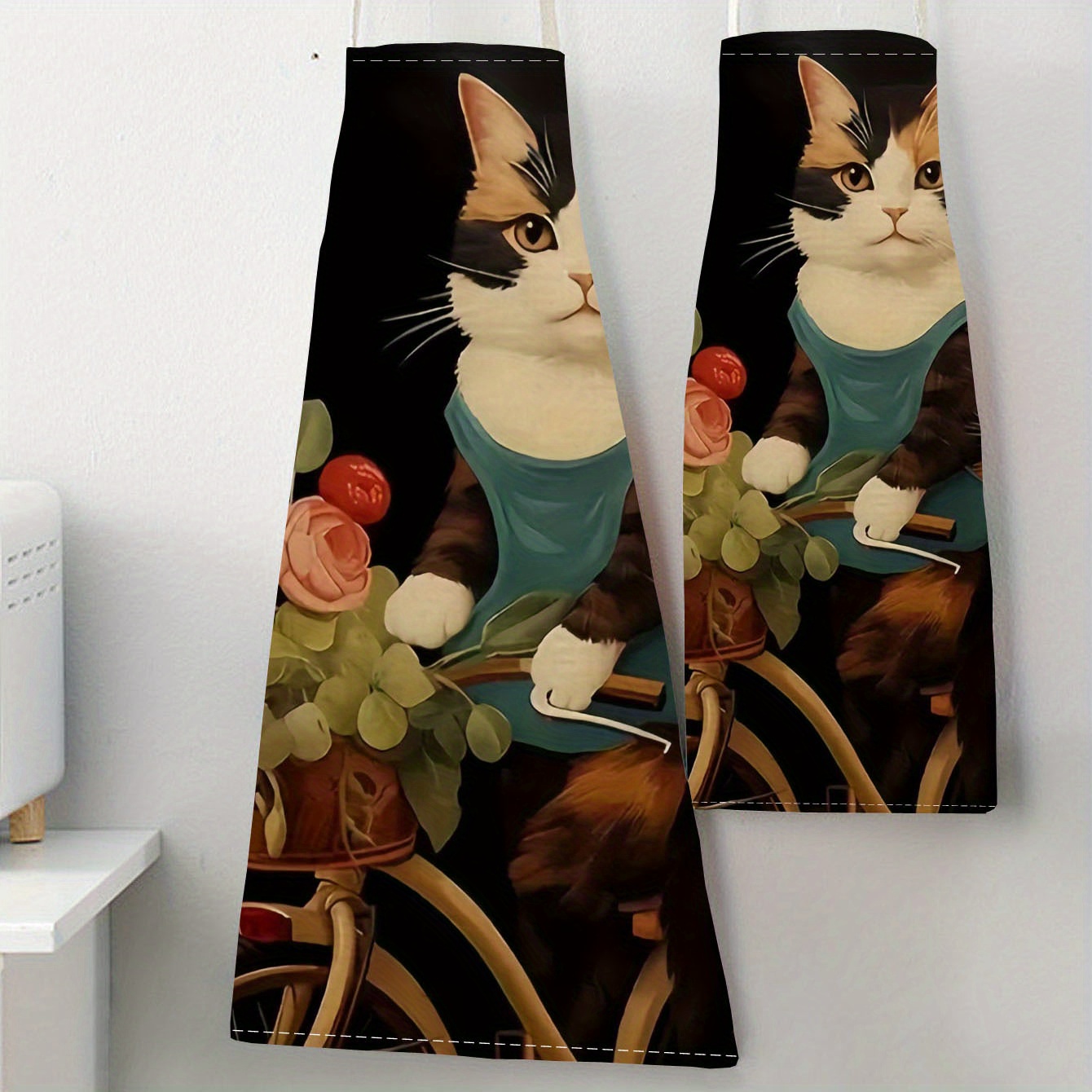 Linen Apron Funny Cat Sunglass - Home Cooking For Cats 评论和价格